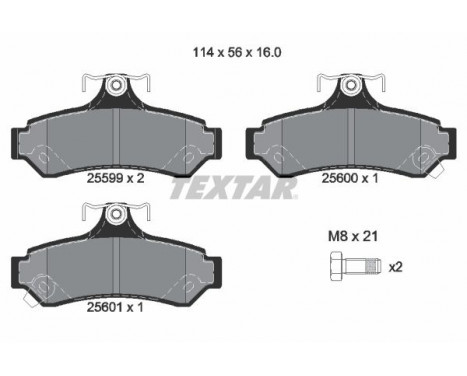 Brake Pad Set, disc brake Q+ 2559901 Textar