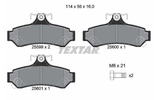 Brake Pad Set, disc brake Q+ 2559901 Textar