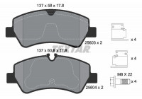 Brake Pad Set, disc brake Q+ 2560301 Textar