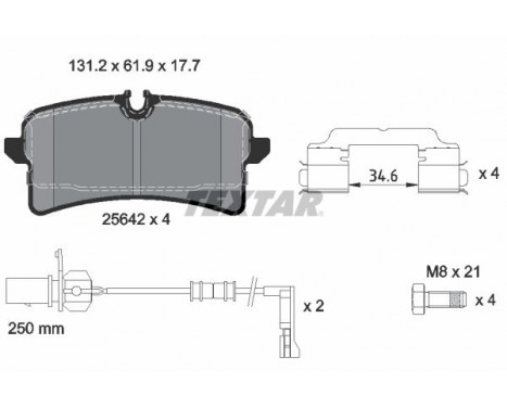 Brake Pad Set, disc brake Q+ 2564201 Textar