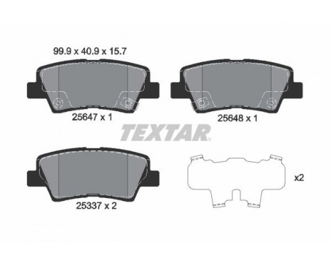 Brake Pad Set, disc brake Q+ 2564701 Textar