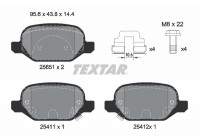 Brake Pad Set, disc brake Q+ 2565101 Textar