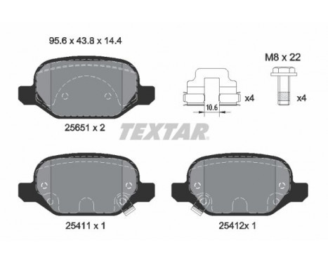 Brake Pad Set, disc brake Q+ 2565101 Textar