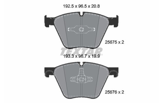 Brake Pad Set, disc brake Q+ 2567501 Textar