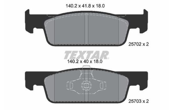 Brake Pad Set, disc brake Q+ 2570201 Textar
