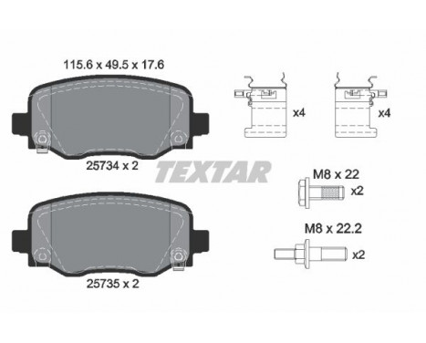 Brake Pad Set, disc brake Q+ 2573401 Textar