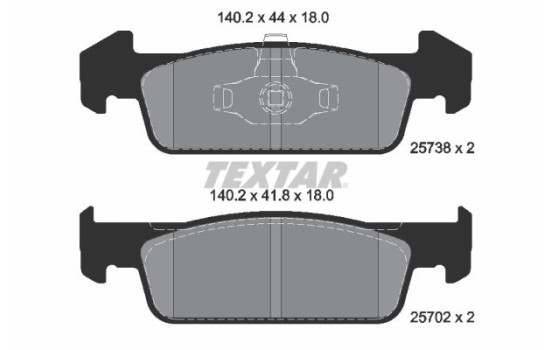 Brake Pad Set, disc brake Q+ 2573801 Textar
