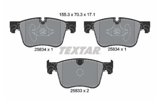 Brake Pad Set, disc brake Q+ 2583401 Textar