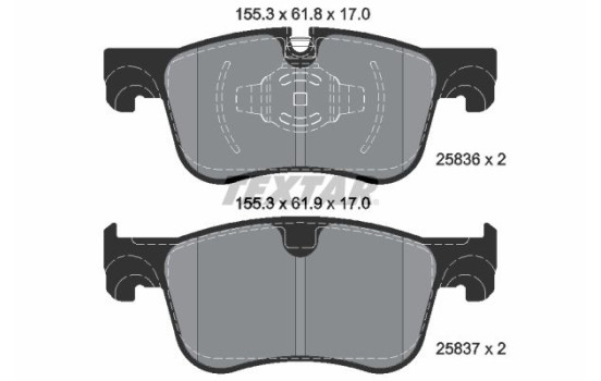 Brake Pad Set, disc brake Q+ 2583601 Textar