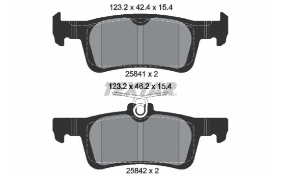 Brake Pad Set, disc brake Q+ 2584101 Textar