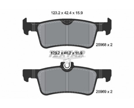 Brake Pad Set, disc brake Q+ 2596801 Textar