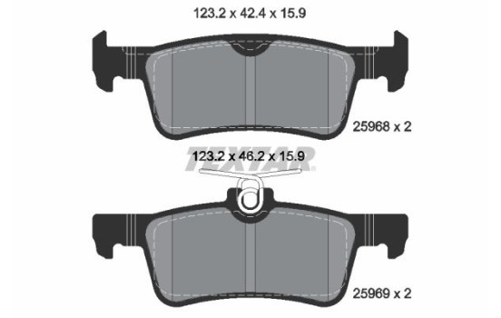 Brake Pad Set, disc brake Q+ 2596801 Textar
