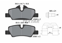 Brake Pad Set, disc brake Q+ 2598001 Textar