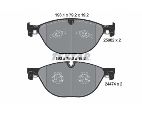 Brake Pad Set, disc brake Q+ 2598201 Textar