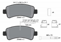 Brake Pad Set, disc brake Q+ 2598701 Textar