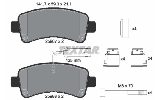 Brake Pad Set, disc brake Q+ 2598701 Textar
