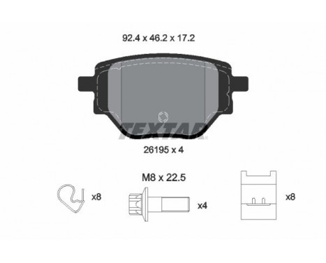 Brake Pad Set, disc brake Q+ 2619501 Textar