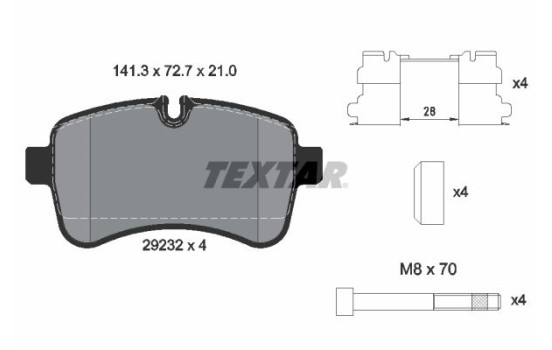 Brake Pad Set, disc brake Q+ 2923201 Textar