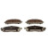 Brake pad set, disc brake QP1261 Quaro