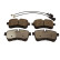 Brake pad set, disc brake QP4146C Quaro