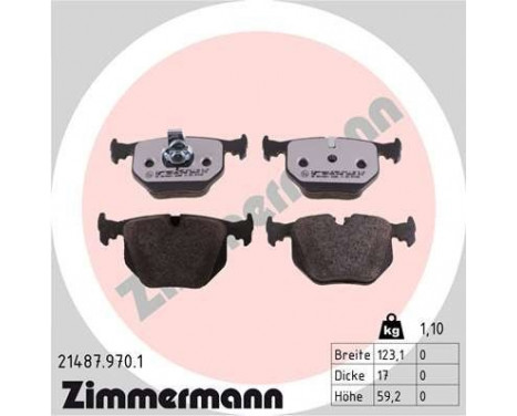 Brake Pad Set, disc brake rd:z 21487.970.1 Zimmermann