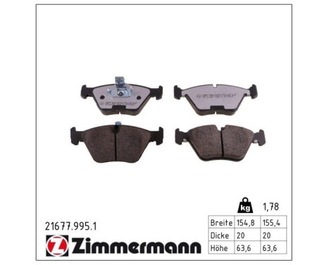 Brake Pad Set, disc brake rd:z 21677.995.1 Zimmermann, Image 2
