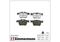 Brake pad set, disc brake rd:z 22141.960.1 Zimmermann