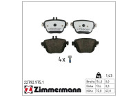 Brake pad set, disc brake rd:z 22792.975.1 Zimmermann