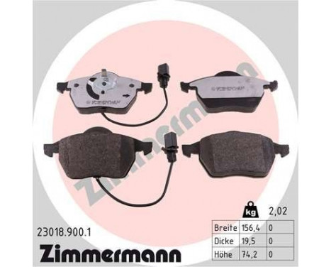 Brake Pad Set, disc brake rd:z 23018.900.1 Zimmermann