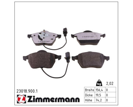 Brake Pad Set, disc brake rd:z 23018.900.1 Zimmermann, Image 2