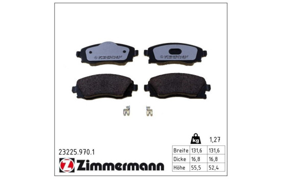 Brake Pad Set, disc brake rd:z 23225.970.1 Zimmermann