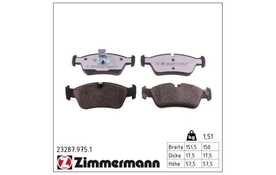 Brake Pad Set, disc brake rd:z 23287.975.1 Zimmermann, Image 2
