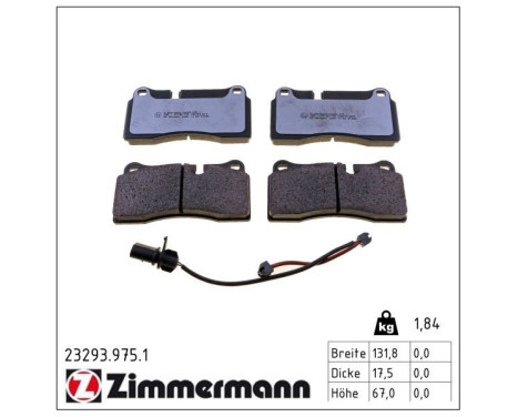 Brake Pad Set, disc brake rd:z 23293.975.1 Zimmermann