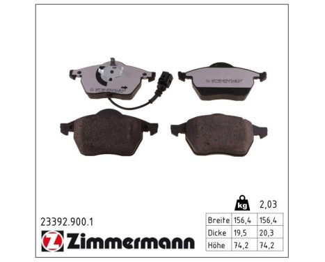 Brake Pad Set, disc brake rd:z 23392.900.1 Zimmermann, Image 2