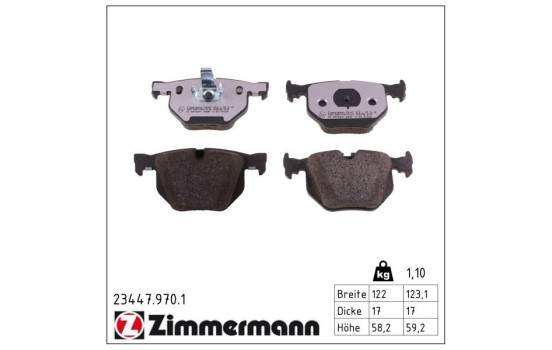 Brake Pad Set, disc brake rd:z 23447.970.1 Zimmermann, Image 2