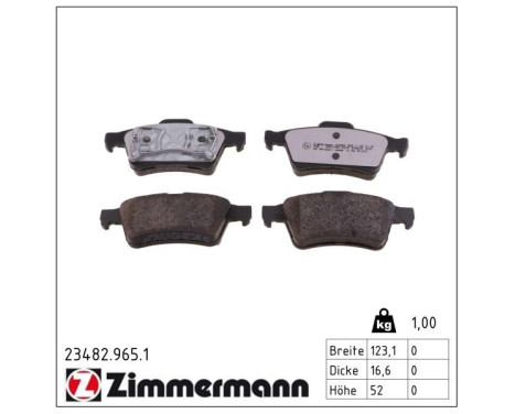 Brake Pad Set, disc brake rd:z 23482.965.1 Zimmermann, Image 2