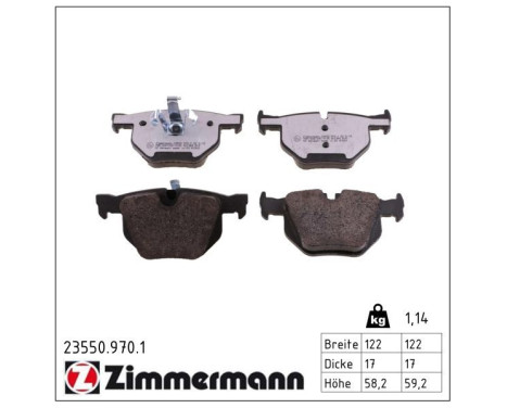 Brake Pad Set, disc brake rd:z 23550.970.1 Zimmermann, Image 3