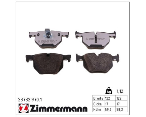Brake Pad Set, disc brake rd:z 23732.970.1 Zimmermann, Image 2