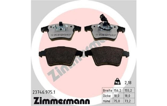 Brake Pad Set, disc brake rd:z 23746.975.1 Zimmermann