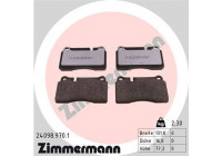 Brake Pad Set, disc brake rd:z 24098.970.1 Zimmermann