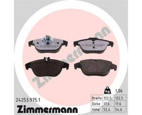 Brake Pad Set, disc brake rd:z 24253.975.1 Zimmermann