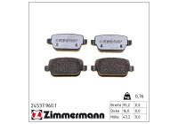 Brake Pad Set, disc brake rd:z 24537.960.1 Zimmermann