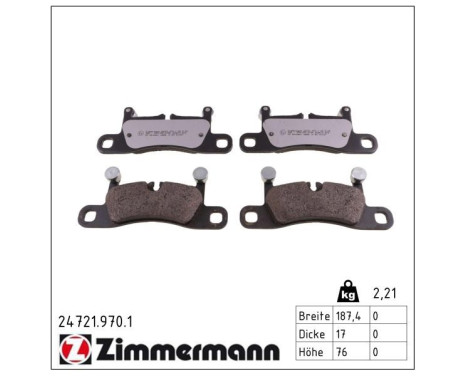 Brake Pad Set, disc brake rd:z 24721.970.1 Zimmermann, Image 2