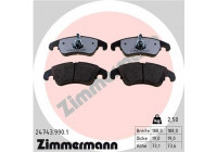 Brake Pad Set, disc brake rd:z 24743.990.1 Zimmermann