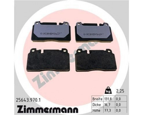 Brake Pad Set, disc brake rd:z 25643.970.1 Zimmermann