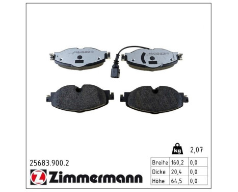 Brake Pad Set, disc brake rd:z 25683.900.2 Zimmermann