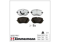 Brake pad set, disc brake rd:z 26592.990.1 Zimmermann