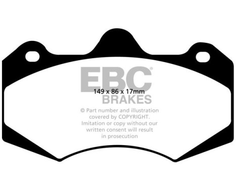 Brake Pad Set, disc brake Redstuff DP3042C EBC, Image 5
