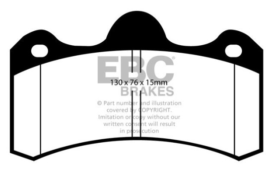 Brake Pad Set, disc brake Redstuff DP3043C EBC, Image 5