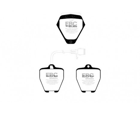 Brake Pad Set, disc brake Redstuff DP31012C EBC, Image 5